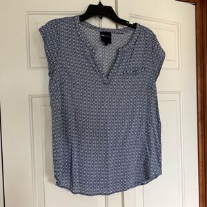 Jones New York Cap Sleeve Blouse Sz Large